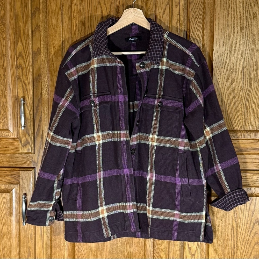 Madewell Tilda Plaid Shirt‎ Jacket Cozy Button Front Women’s Large